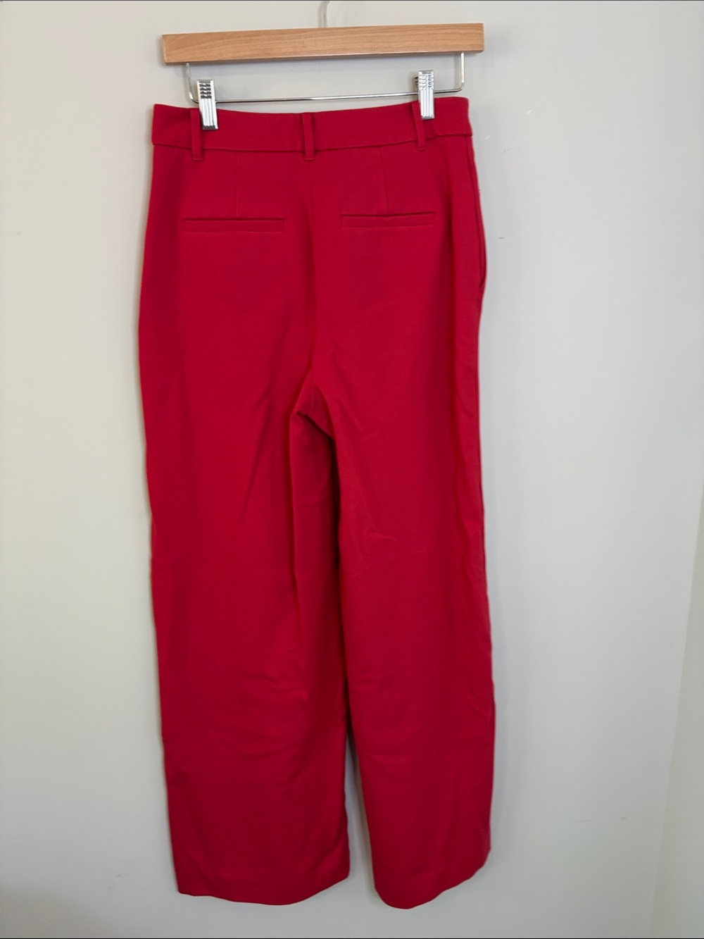 Boden Belgravia Ponte Trousers Red Pant Wide Leg Flare crease free sz 8 - Picture 6 of 11